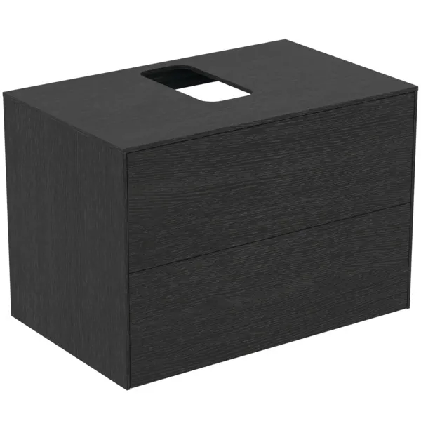 Ideal Standard Conca Waschtischunterschrank, Eiche geflammt, 802x505x550 mm, 2 Auszüge mit Push-Open und Softclose-Einzug