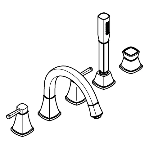 Grohe Grandera 5-Loch-Wannen-Kombination 29415 chrom/gold Grohe Grandera 5-Loch-Wannen-Kombination 29415 chrom/gold