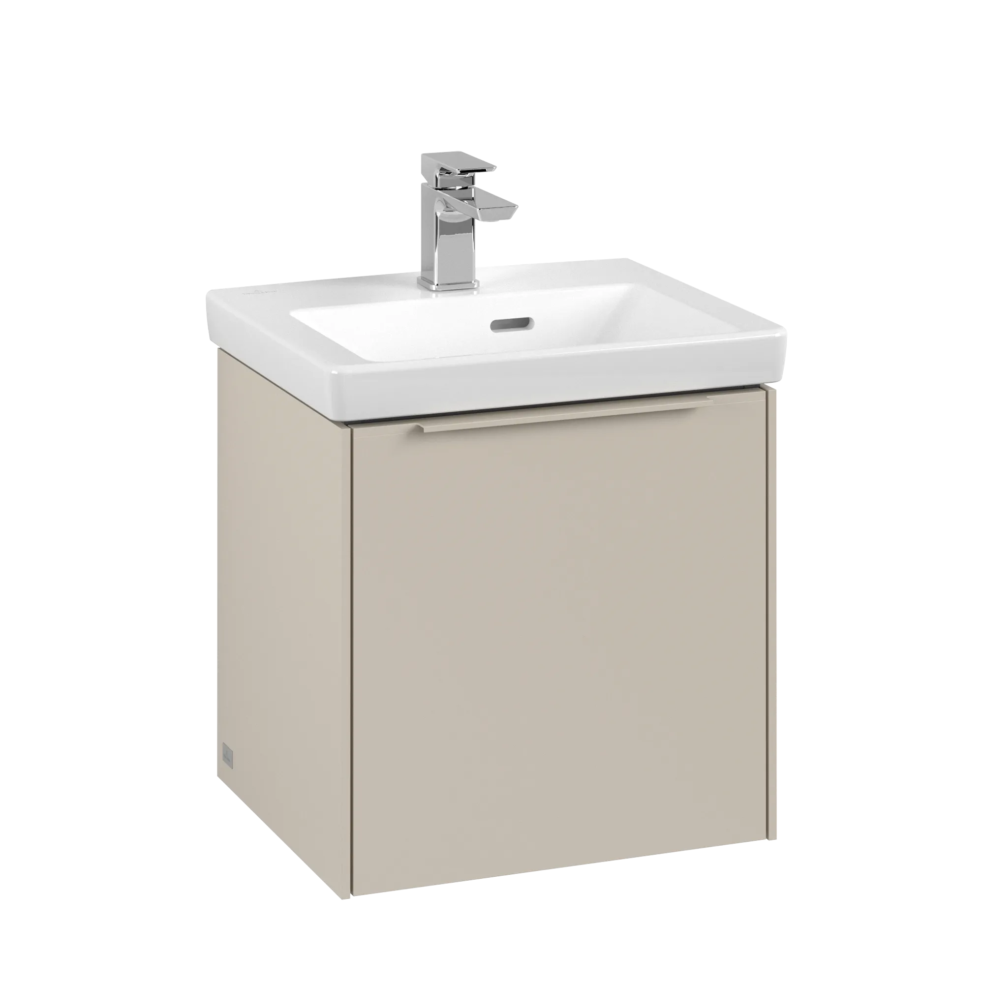 Villeroy & Boch Waschtischunterschrank mit Tür „Subway 3.0“ für Schrankwaschtisch 423 × 429 × 378 mm Cashmere Grey, 1 Tür, für Becken mittig, Anschlag links Villeroy & Boch Waschtischunterschrank mit Tür „Subway 3.0“ für Schrankwaschtisch 423 × 429 × 378 mm Cashmere Grey, 1 Tür, für Becken mittig, Anschlag links