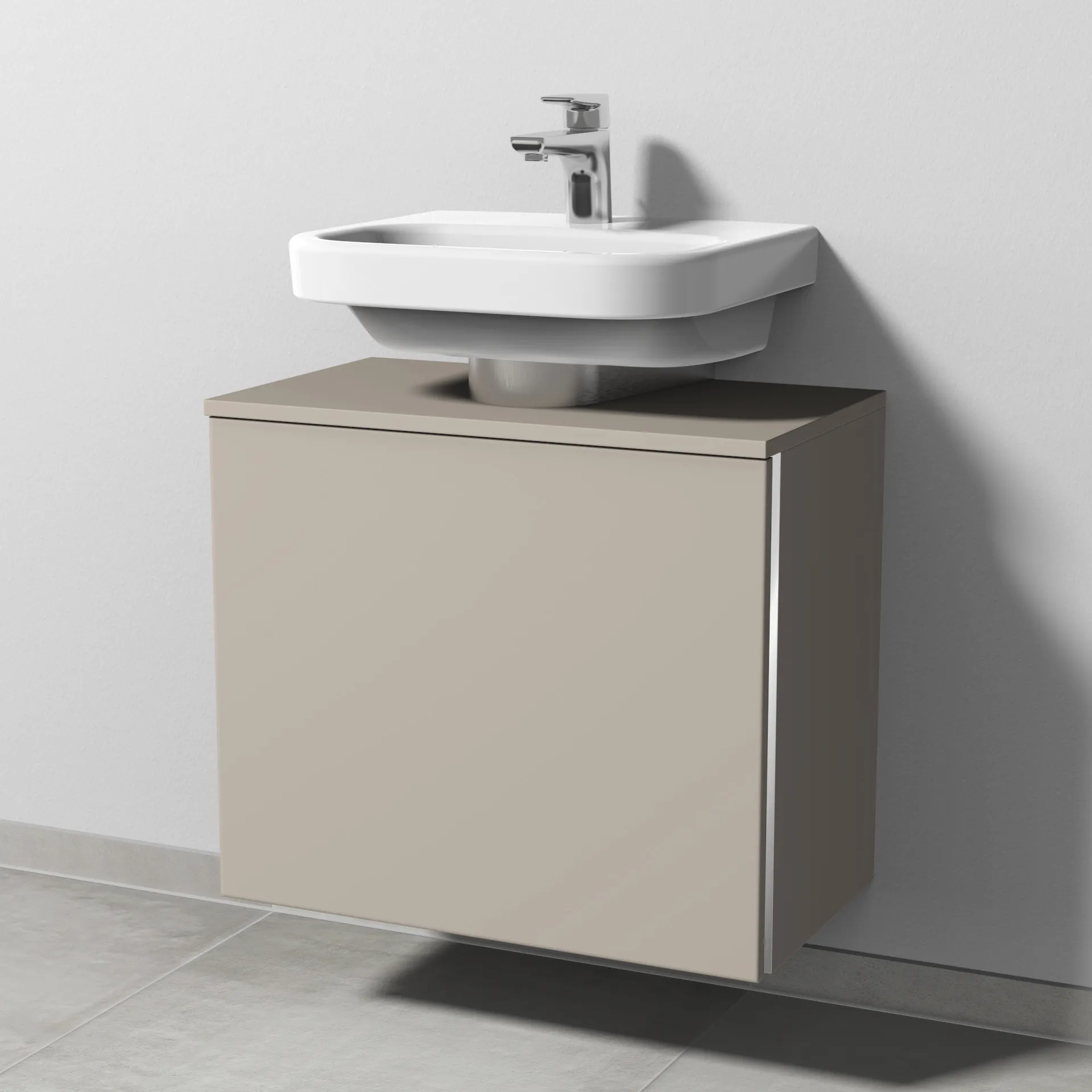 Sanipa Waschtischunterschrank „3way“ 600 × 526 × 350 mm in Kaschmir (matt)