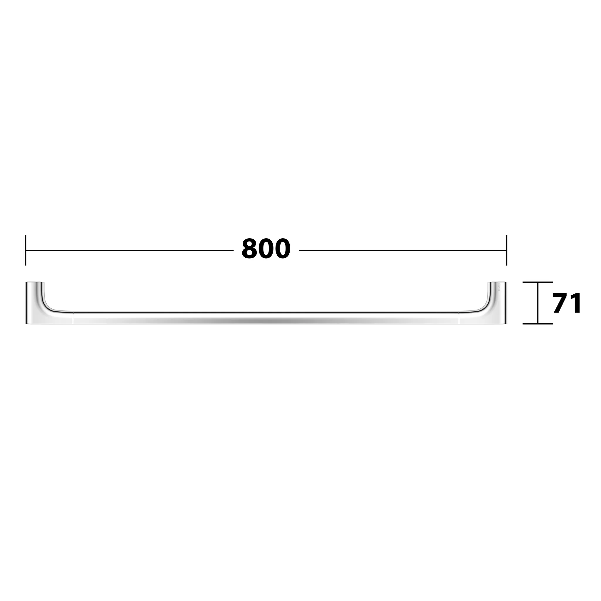 KEUCO EDITION 400 Badetuchhalter 800 mm verchromt