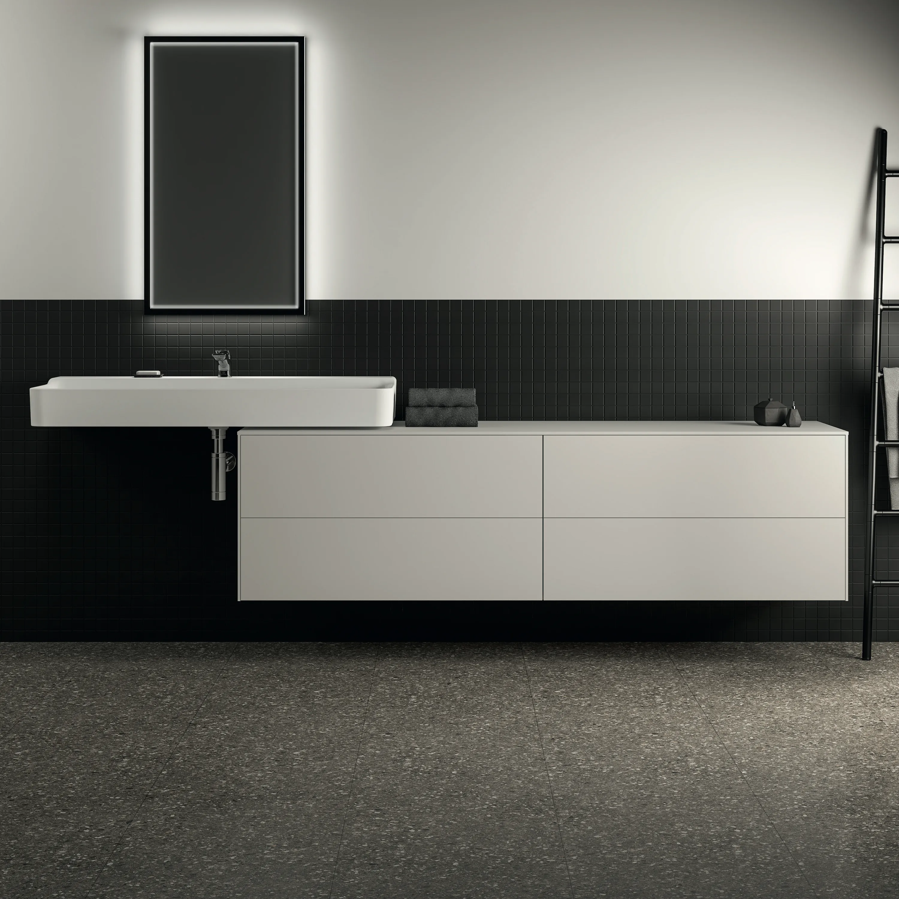 Ideal Standard Waschtischunterschrank „Conca“ 198,7 × 55 × 50,5 cm Weiß matt lackiert