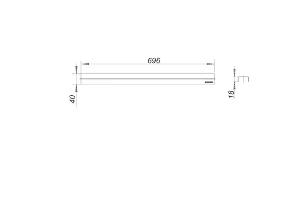 Abdeckung CeraLine Standard, 700 mm