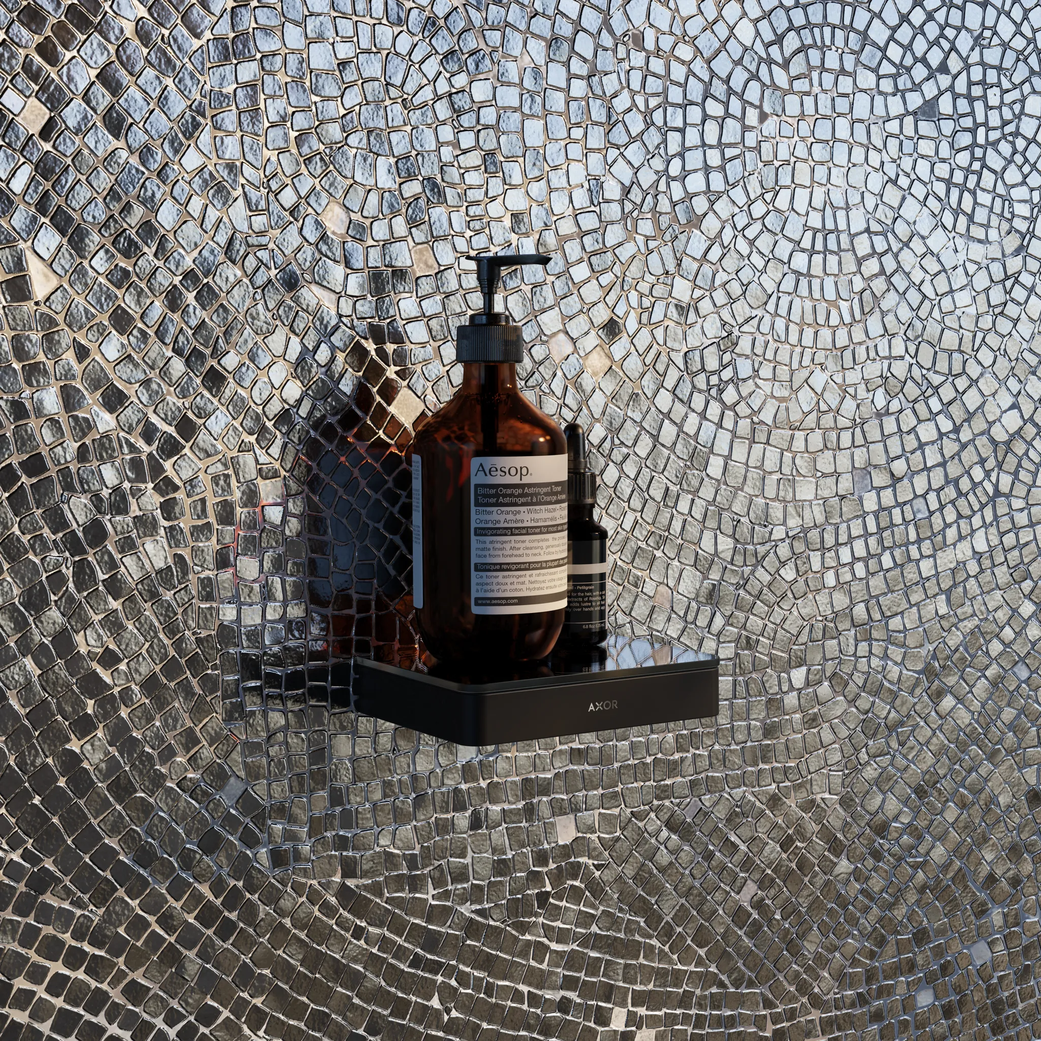 Hansgrohe AXOR Universal Softsquare Ablage 150, Mattschwarz Hansgrohe AXOR Universal Softsquare Ablage 150, Mattschwarz