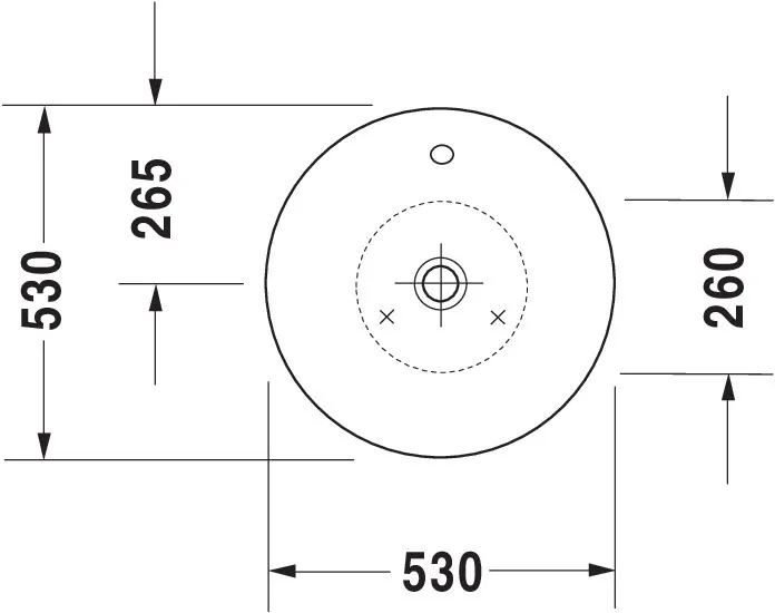 Aufsatzwaschtisch „Starck 1“, mit Überlauf