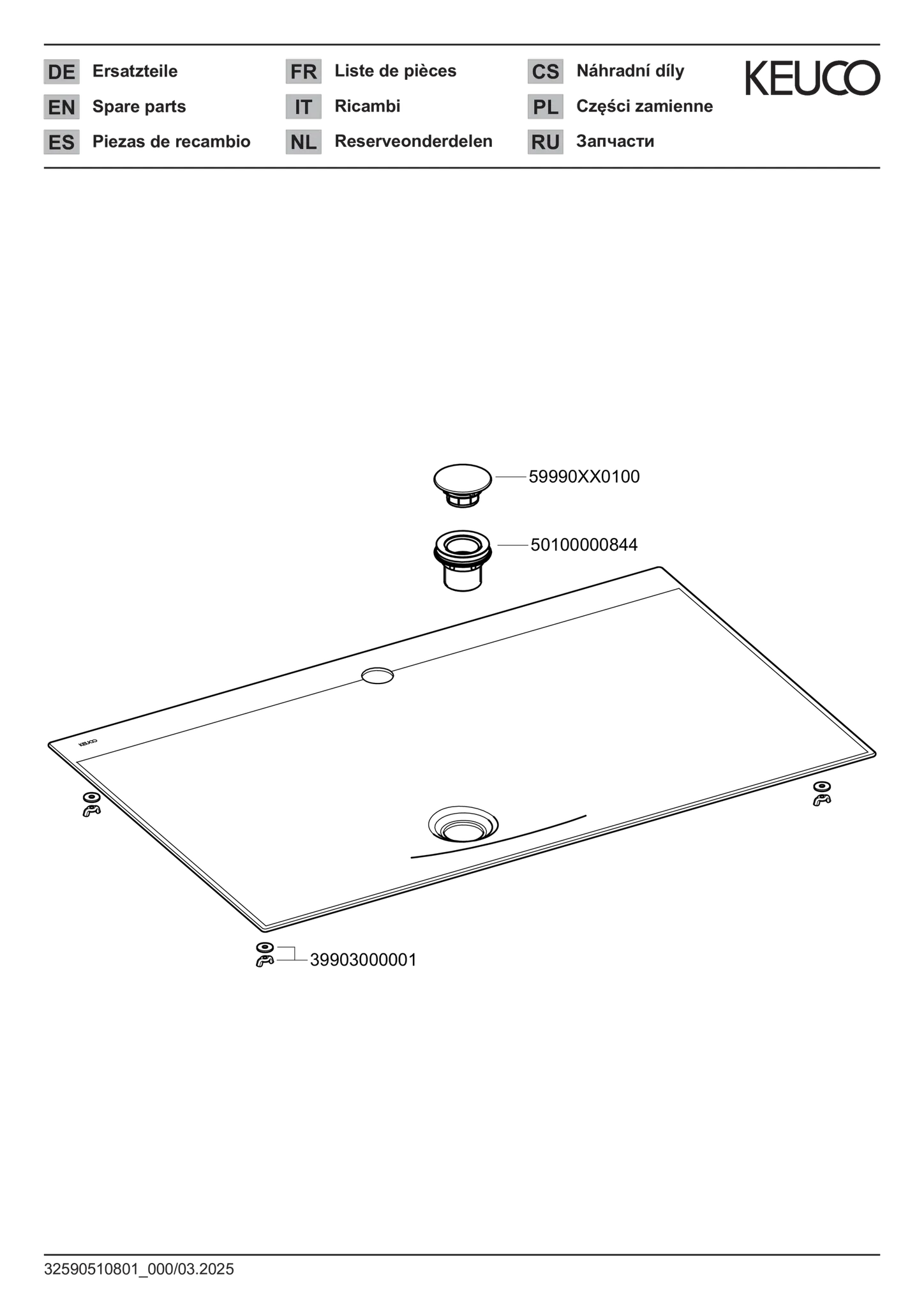 KEUCO Emaille-Einbauwaschtisch „Edition 11 Art“ in Blue Satin, 806 × 493 × 4 mm KEUCO Emaille-Einbauwaschtisch „Edition 11 Art“ in Blue Satin, 806 × 493 × 4 mm