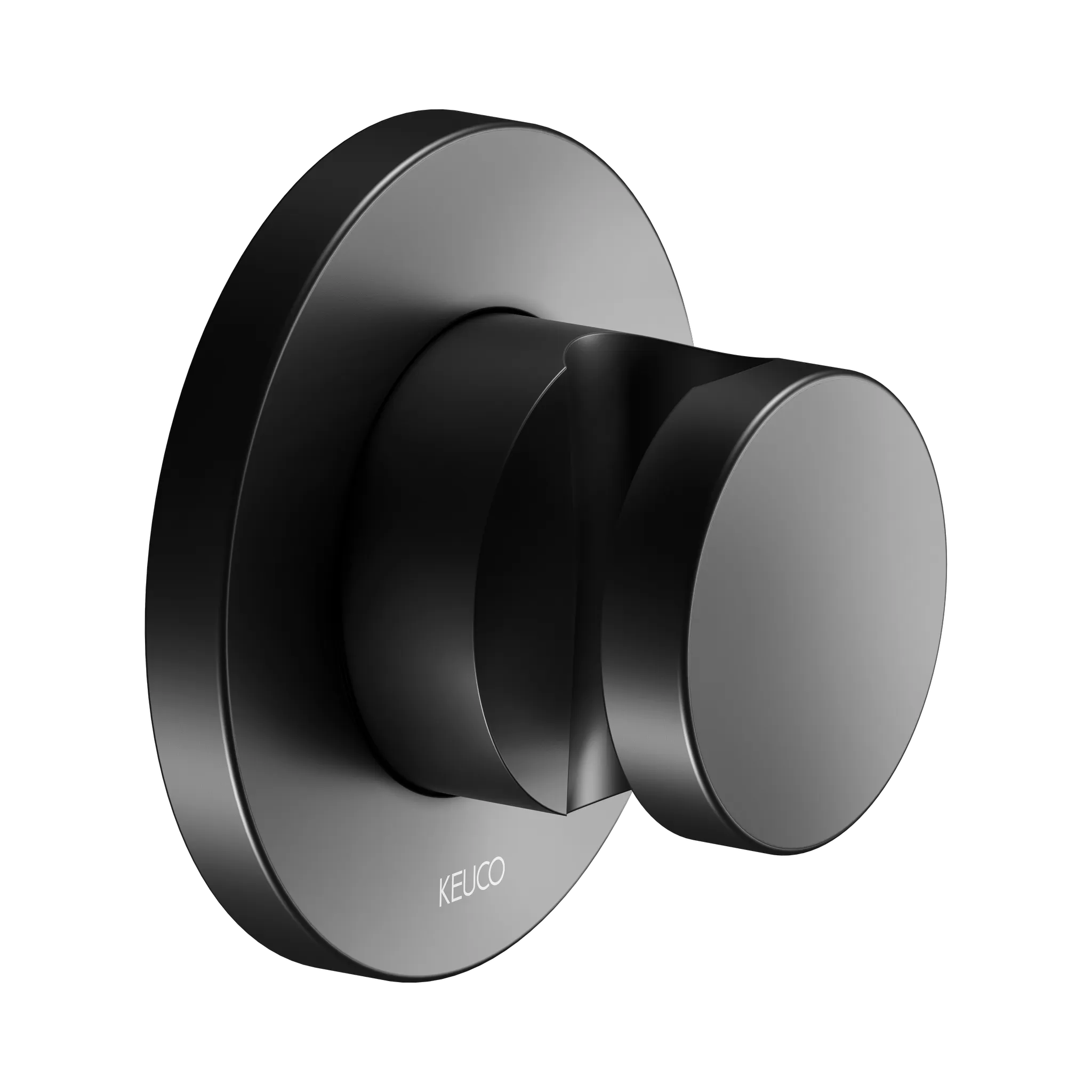 KEUCO IXMO Brausehalter rund schwarz matt