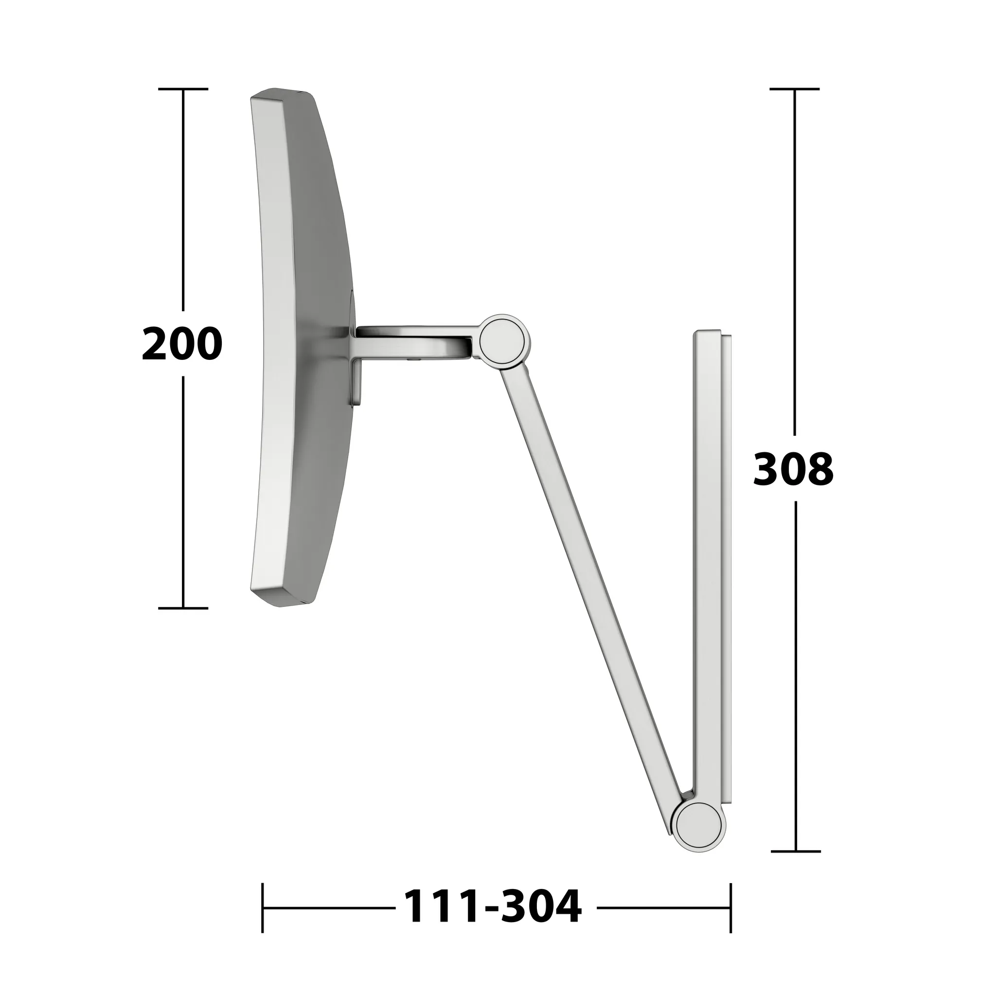 KEUCO Kosmetikspiegel iLook_move unbeleuchtet, Wandmodell, eckig, Edelstahl-finish KEUCO Kosmetikspiegel iLook_move unbeleuchtet, Wandmodell, eckig, Edelstahl-finish