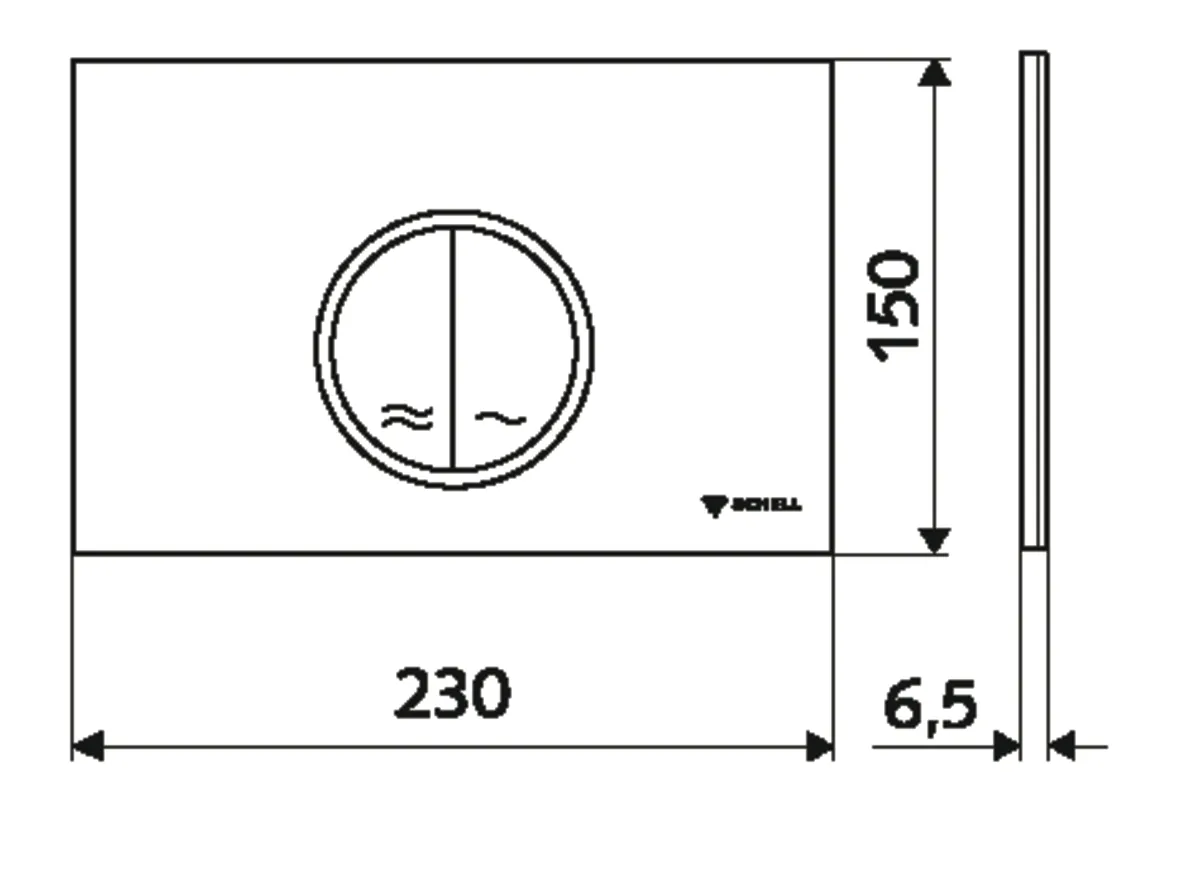 WC-Betätigungsplatte MONTUS CIRCUM, Frontplatte chrom WC-Betätigungsplatte MONTUS CIRCUM, Frontplatte chrom