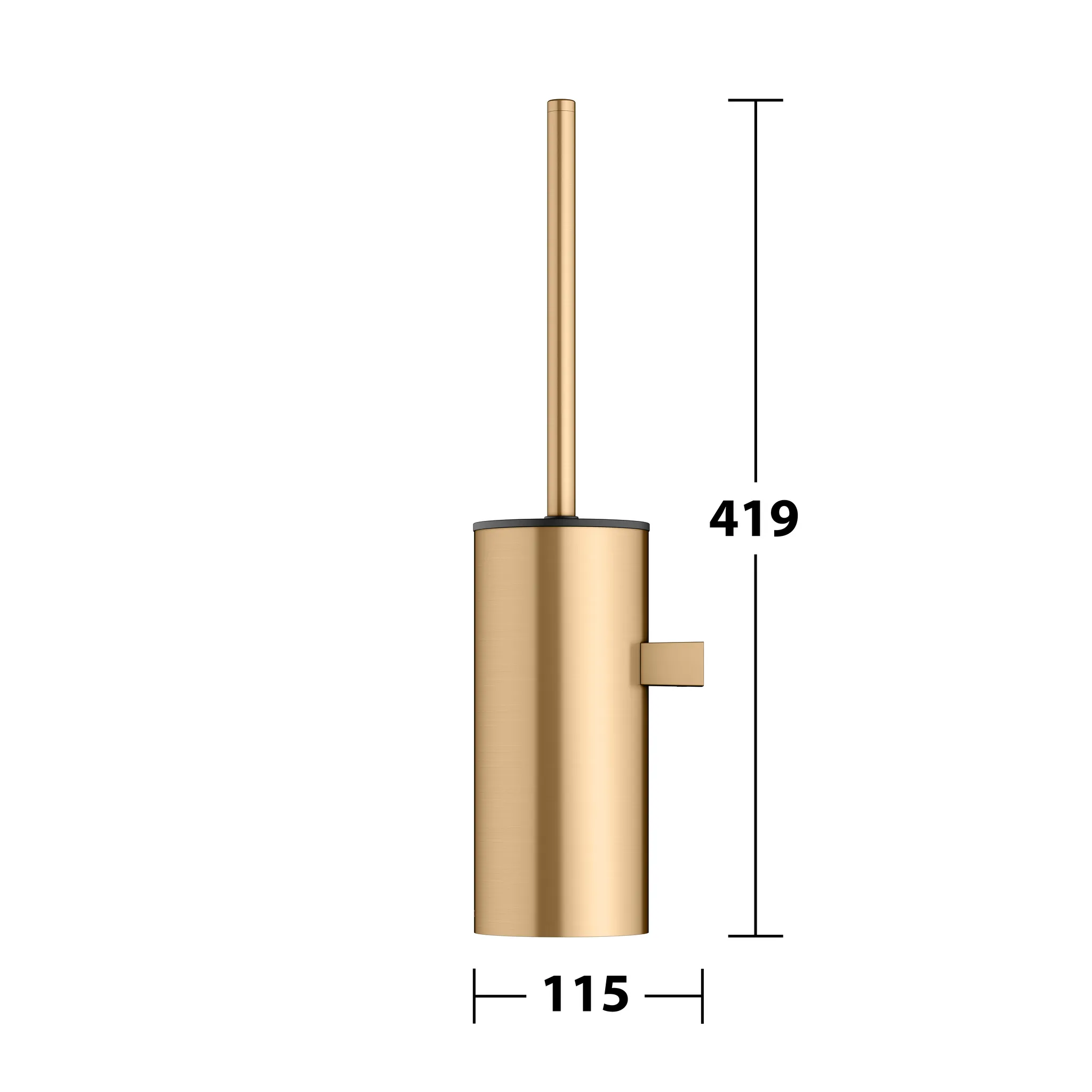 KEUCO COLLECTION MOLL Toilettenbürstengarnitur mit Deckel Wandmodell Messing gebürstet/anthrazit KEUCO COLLECTION MOLL Toilettenbürstengarnitur mit Deckel Wandmodell Messing gebürstet/anthrazit