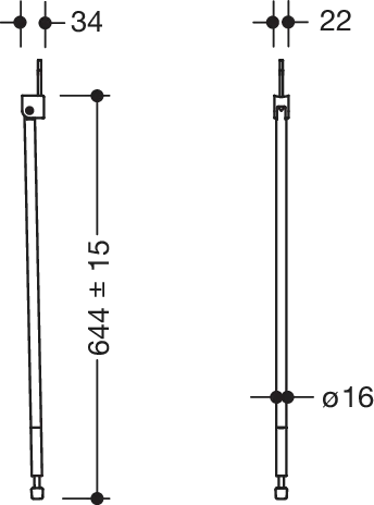 HEWI Bodenstütze „Serie 802 LifeSystem“ in Anthrazit glänzend HEWI Bodenstütze „Serie 802 LifeSystem“ in Anthrazit glänzend