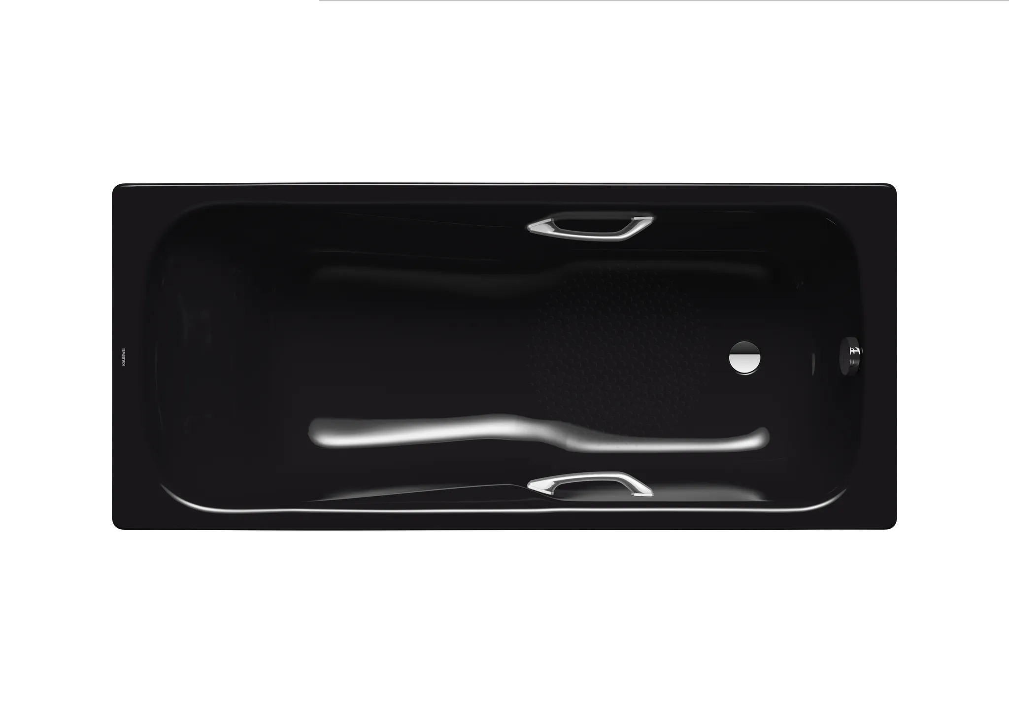 Kaldewei Badewanne „Dyna Set“ Star rechteck 180 × 80 cm, mit Grifflochbohrungen in schwarz