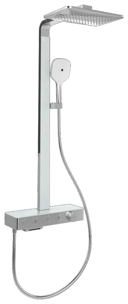 Gleitstangekombination „Infinity Showers“, Befestigung verdeckt in Chrom Gleitstangekombination „Infinity Showers“, Befestigung verdeckt in Chrom