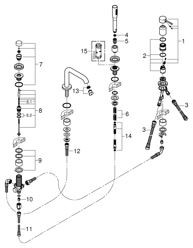 Grohe Essence 4-Loch-Einhand-Wannenkombination Essence 25251_1 chrom Grohe Essence 4-Loch-Einhand-Wannenkombination Essence 25251_1 chrom