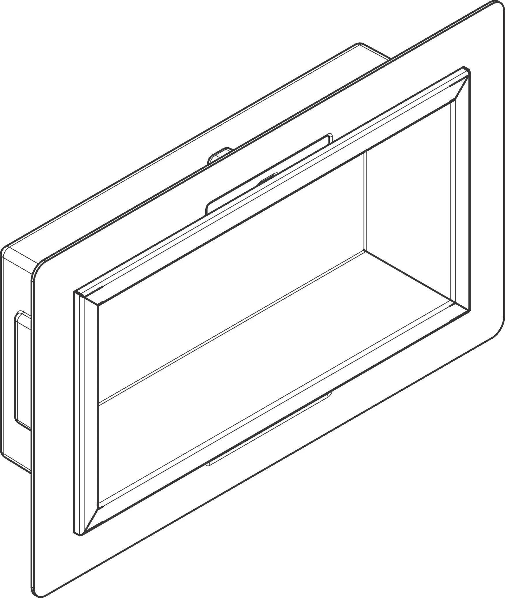 Hansgrohe XtraStoris Original Wandnische mit Rahmen, 300 x 150 x 70 mm, Edelstahl V2A, Mattweiß