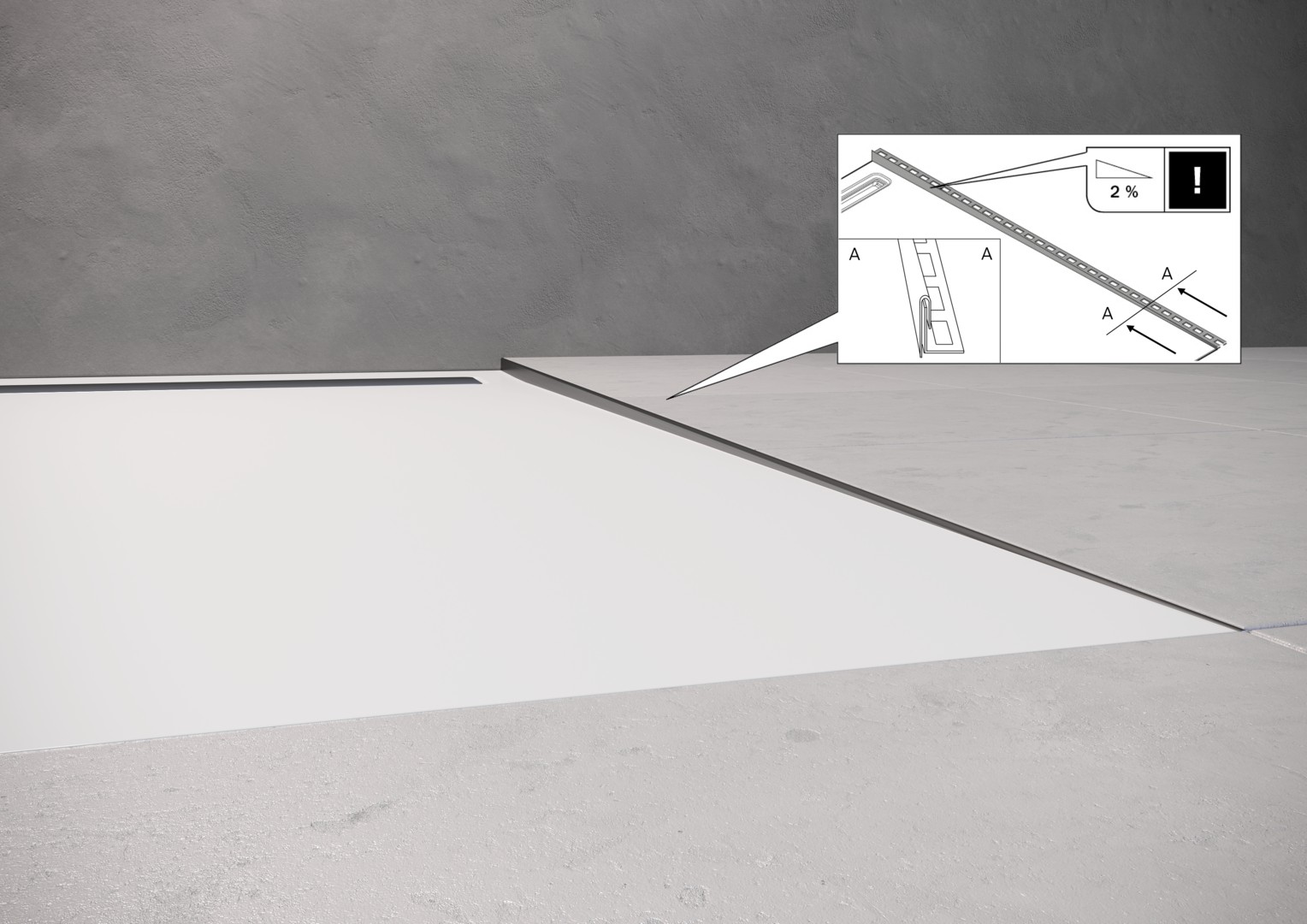 Kaldewei Gefälleprofil für Duschwanne „Nexsys“, rechts (1,16 Meter) Kaldewei Gefälleprofil für Duschwanne „Nexsys“, rechts (1,16 Meter)
