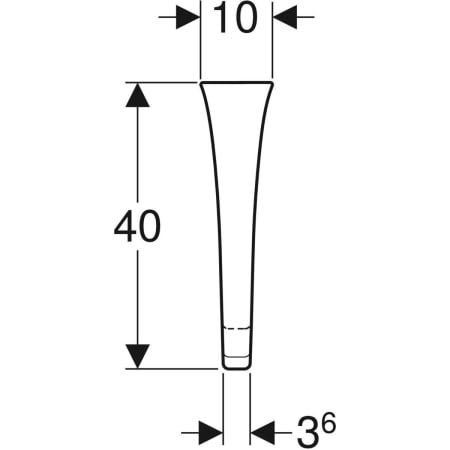 Urinaltrennwand: L=40cm, B=10cm, H=70cm, weiß Urinaltrennwand: L=40cm, B=10cm, H=70cm, weiß