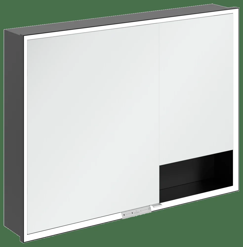 Villeroy & Boch Einbau-Spiegelschrank My View+ B48210, 1000x750x168mm, LED-Beleuchtung, Volcano Black Villeroy & Boch Einbau-Spiegelschrank My View+ B48210, 1000x750x168mm, LED-Beleuchtung, Volcano Black