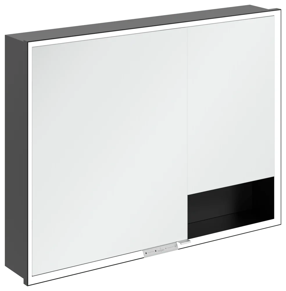 Villeroy & Boch Einbau-Spiegelschrank My View+ B48210, 1000x750x168mm, LED-Beleuchtung, Volcano Black Villeroy & Boch Einbau-Spiegelschrank My View+ B48210, 1000x750x168mm, LED-Beleuchtung, Volcano Black