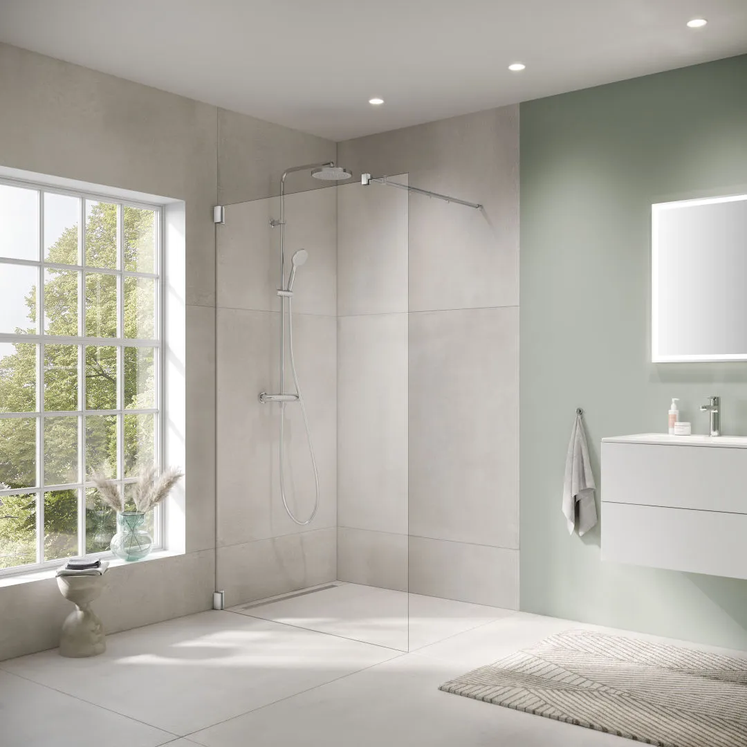 Kermi Duschdesign Walk-In-Duschkabine WALK-IN Wall „FILIA“ Glas Klar, Profile Silber Hochglanz, BV: 800 - 800 mm H: 2000 mm Kermi Duschdesign Walk-In-Duschkabine WALK-IN Wall „FILIA“ Glas Klar, Profile Silber Hochglanz, BV: 800 - 800 mm H: 2000 mm