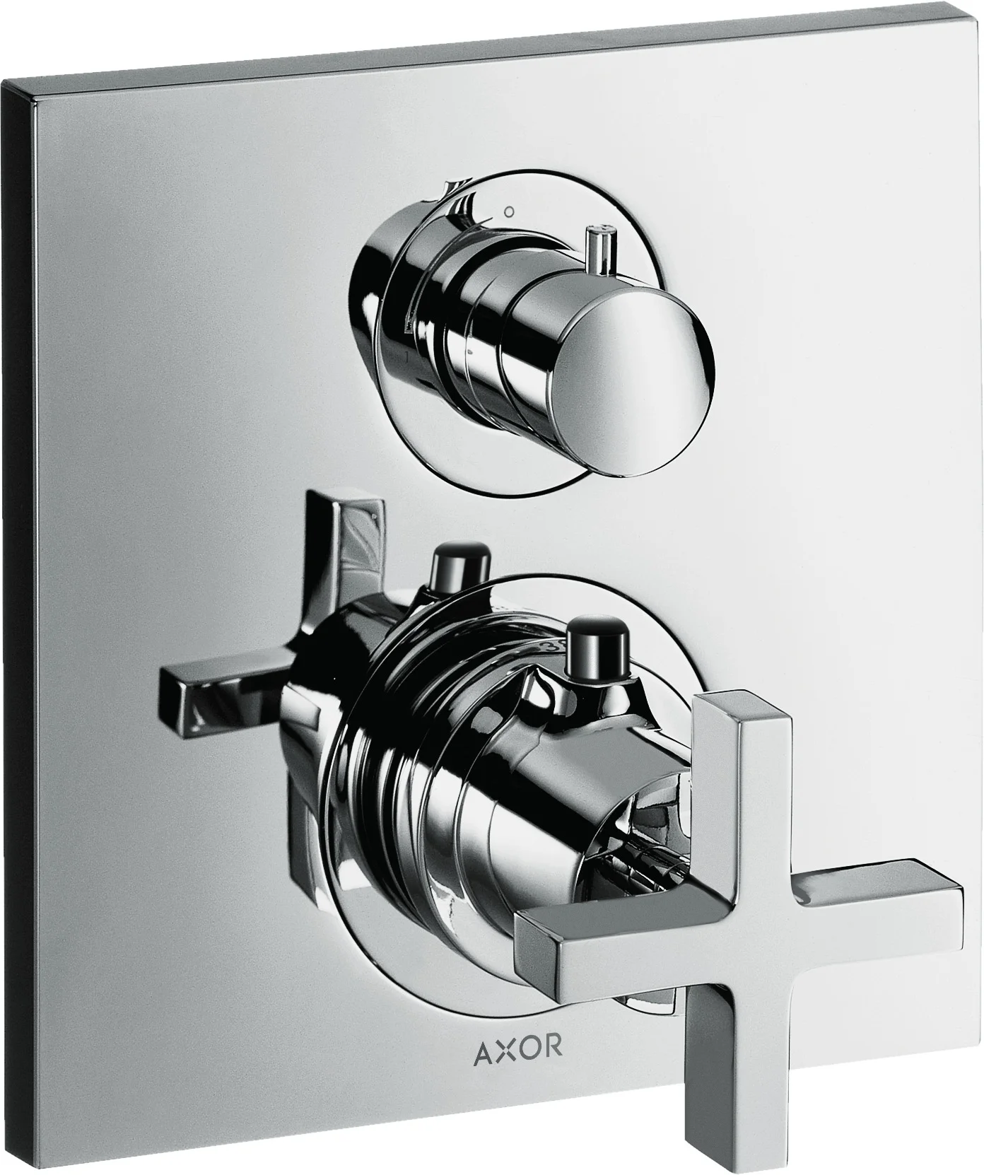 Hansgrohe AXOR Citterio Thermostat Unterputz, Chrom, 1 Verbraucher, max. Durchfluss 26 l/min bei 3 bar, einstellbare Temperaturbegrenzung bis 40 °C, mit Schalldämpfer