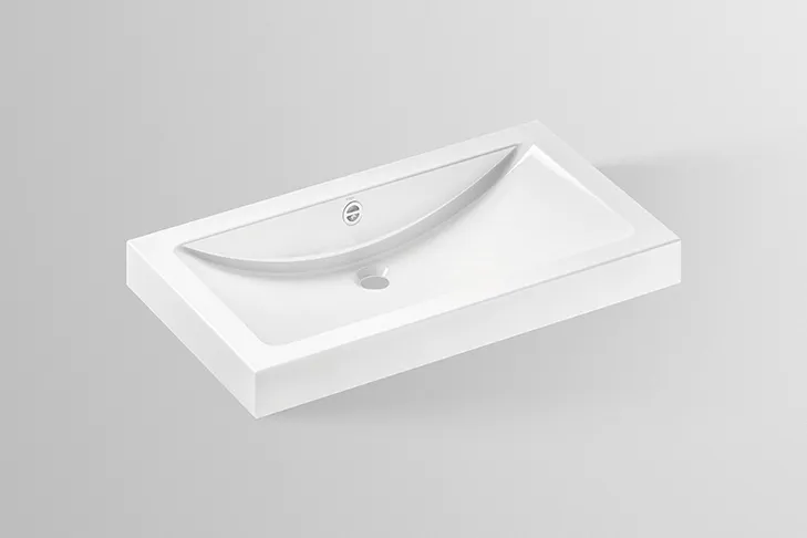 Waschbecken „R-Serie“ 800 × 111 mm, ohne Hahnlochbohrung mit ProShield Waschbecken „R-Serie“ 800 × 111 mm, ohne Hahnlochbohrung mit ProShield