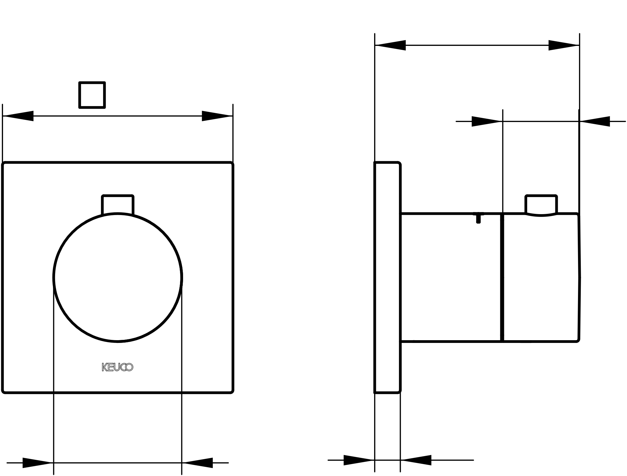 IXMO 59553370002 Thermostatarmatur UP DN15 eckig schwarz IXMO 59553370002 Thermostatarmatur UP DN15 eckig schwarz
