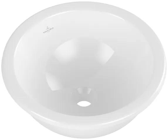 Villeroy & Boch Einbauwaschtisch aus TitanCeram „Loop & Friends“ ohne Hahnlochbohrung, ⌀ 450 mm, ohne Hahnlochbohrung in Weiß Alpin Villeroy & Boch Einbauwaschtisch aus TitanCeram „Loop & Friends“ ohne Hahnlochbohrung, ⌀ 450 mm, ohne Hahnlochbohrung in Weiß Alpin