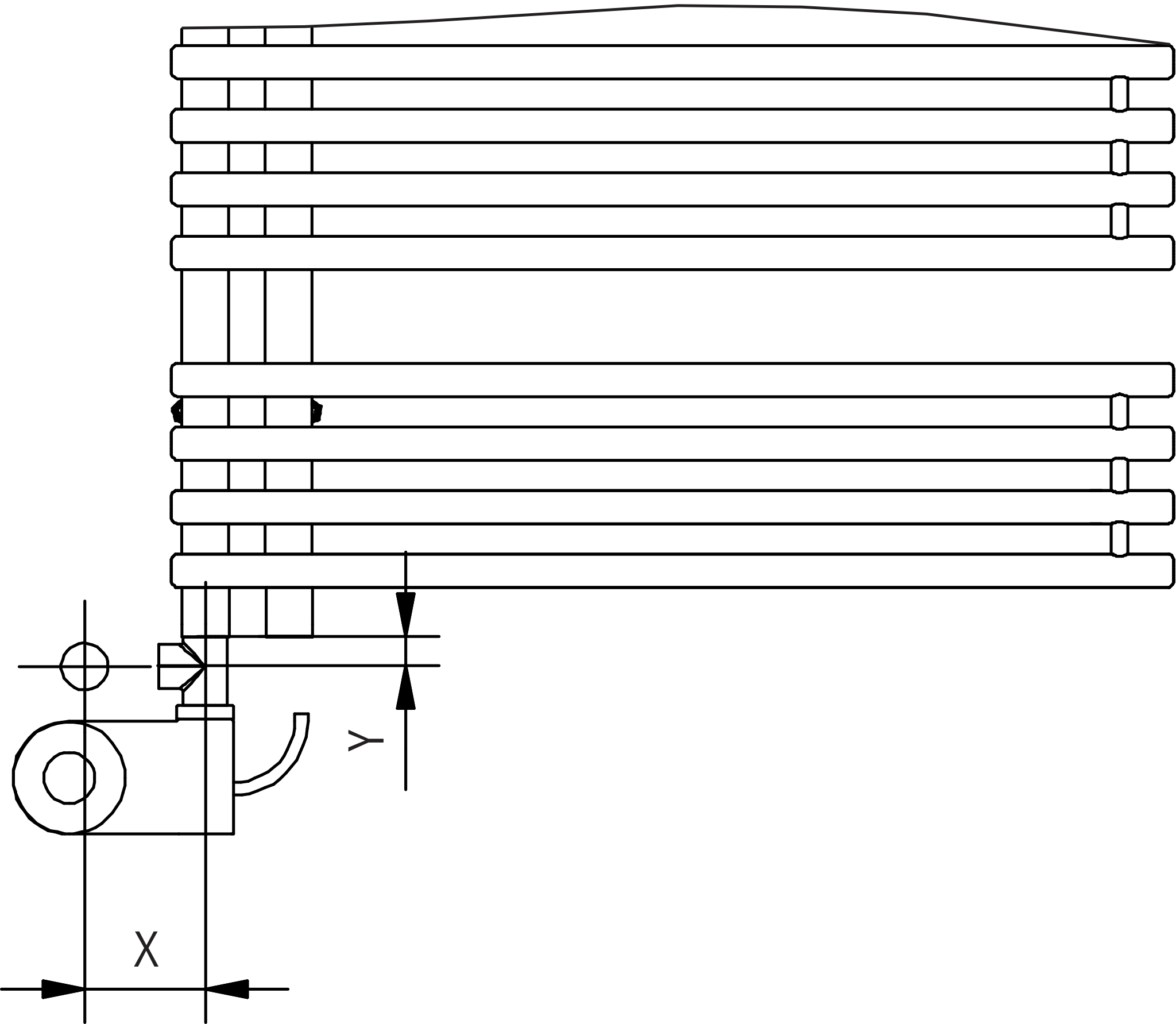 Kermi Design-Heizkörper „Diveo®“ 60 × 132 cm in Graphit Metallic Kermi Design-Heizkörper „Diveo®“ 60 × 132 cm in Graphit Metallic