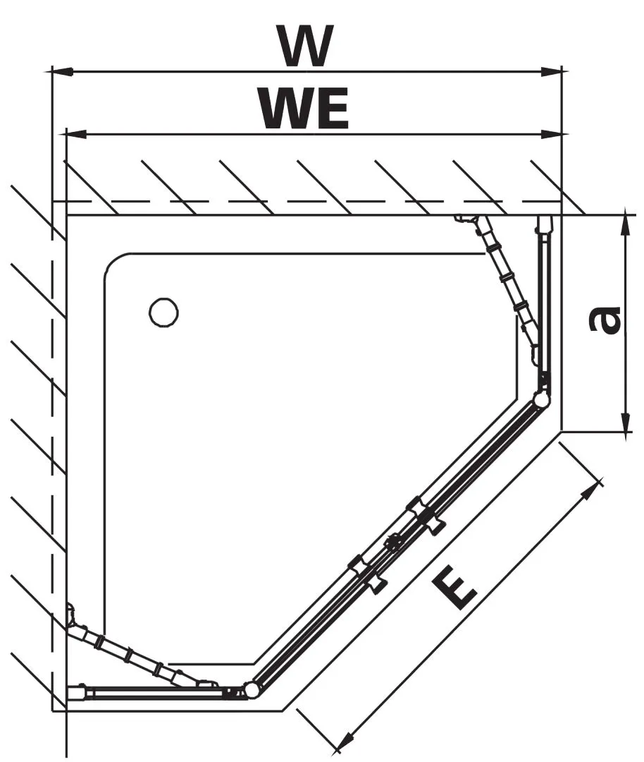 Kermi Duschdesign IBIZA 2000 Fünfeck-Duschkabine (Pendeltüren mit Festfeldern) weiß Kermi Duschdesign IBIZA 2000 Fünfeck-Duschkabine (Pendeltüren mit Festfeldern) weiß