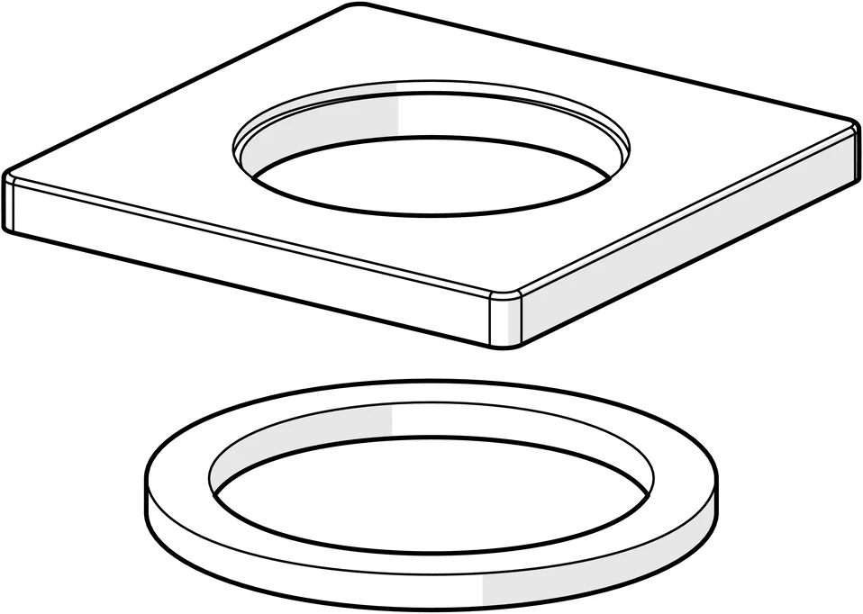 Hansa HansaLIVING Rosette HansaLIVING 6636 55x55 mm Chrom