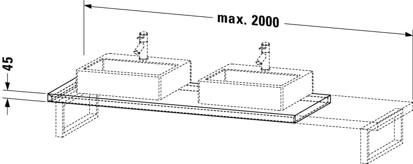 Duravit Konsole „DuraStyle“, mittig