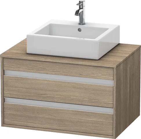 Duravit Waschtischunterschrank wandhängend „Ketho“ 80 × 49,6 × 55 cm in Eiche Terra