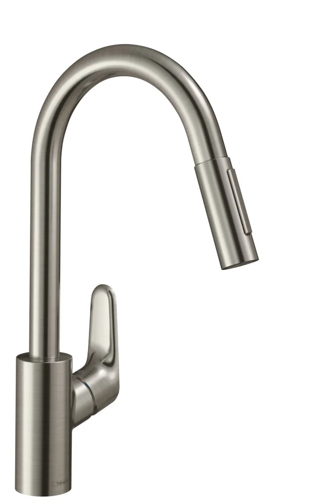 Hansgrohe Focus M41 Einhebel-Küchenmischer mit Ausziehbrause, Edelstahl-Optik, Schwenkbereich 110° oder 150°, Laminarstrahl und Brausestrahl, max. Durchfluss 10 l/min, Auszugslänge bis zu 50 cm Hansgrohe Focus M41 Einhebel-Küchenmischer mit Ausziehbrause, Edelstahl-Optik, Schwenkbereich 110° oder 150°, Laminarstrahl und Brausestrahl, max. Durchfluss 10 l/min, Auszugslänge bis zu 50 cm