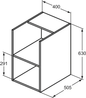 Ideal Standard Hochschrank „i.lifeB“ 40 × 63 × 50,5 cm Weiß matt Ideal Standard Hochschrank „i.lifeB“ 40 × 63 × 50,5 cm Weiß matt