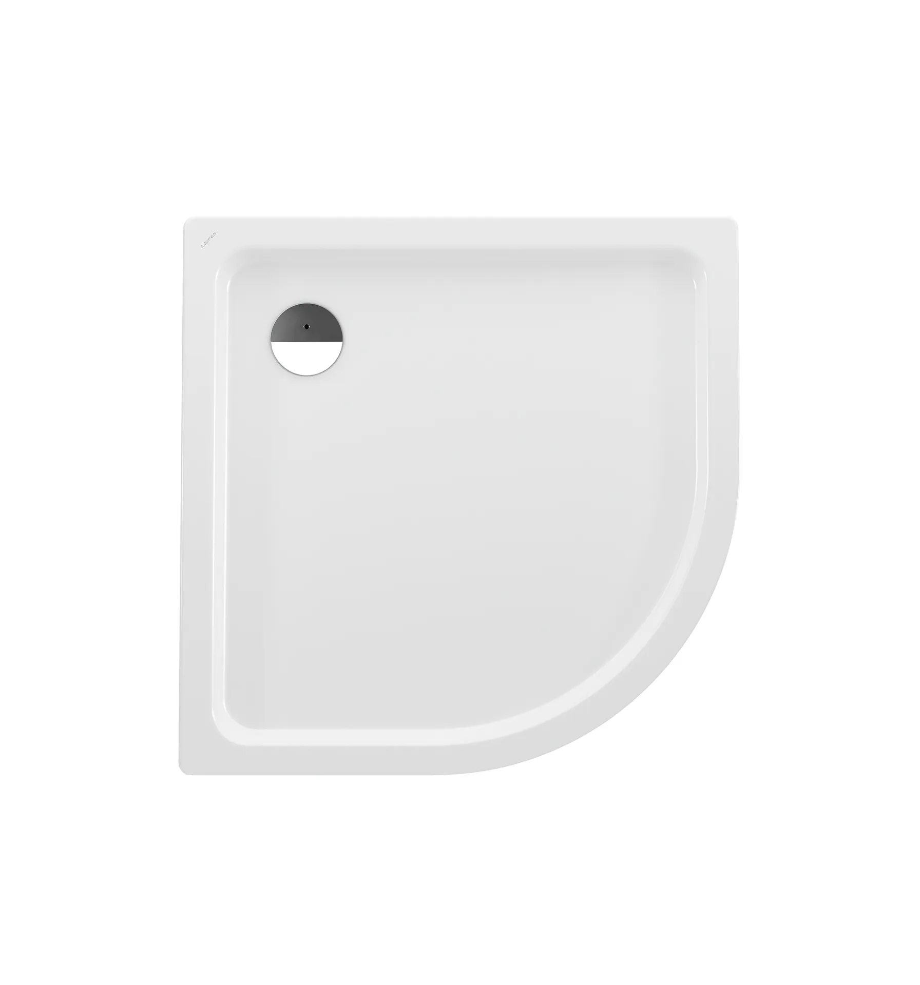 Laufen quadrat Duschwanne „Platina“ 1000 × 1000 mm mit Antislip, ohne Oberflächenveredelung, in Weiß