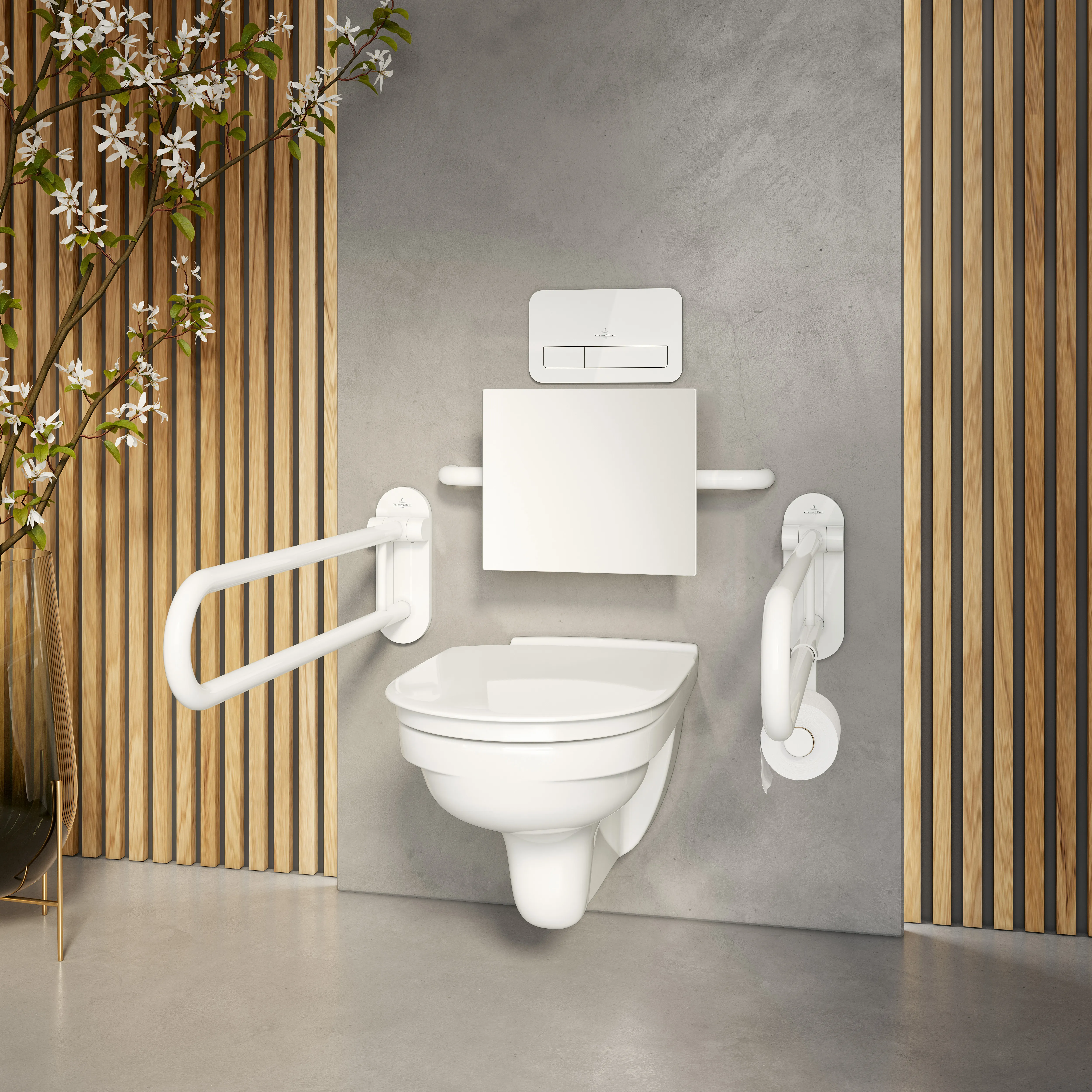 Wand-Tiefspül-WC DirectFlush „ViCare“ 36 × 34,4 × 70 cm ohne Spülrand