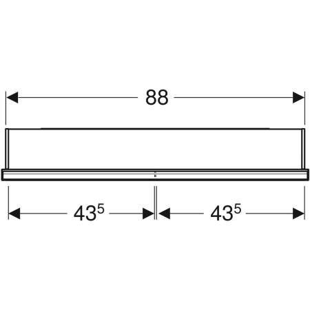 Geberit Spiegelschrank „One“ 90 × 15 cm in Aluminium eloxiert Geberit Spiegelschrank „One“ 90 × 15 cm in Aluminium eloxiert