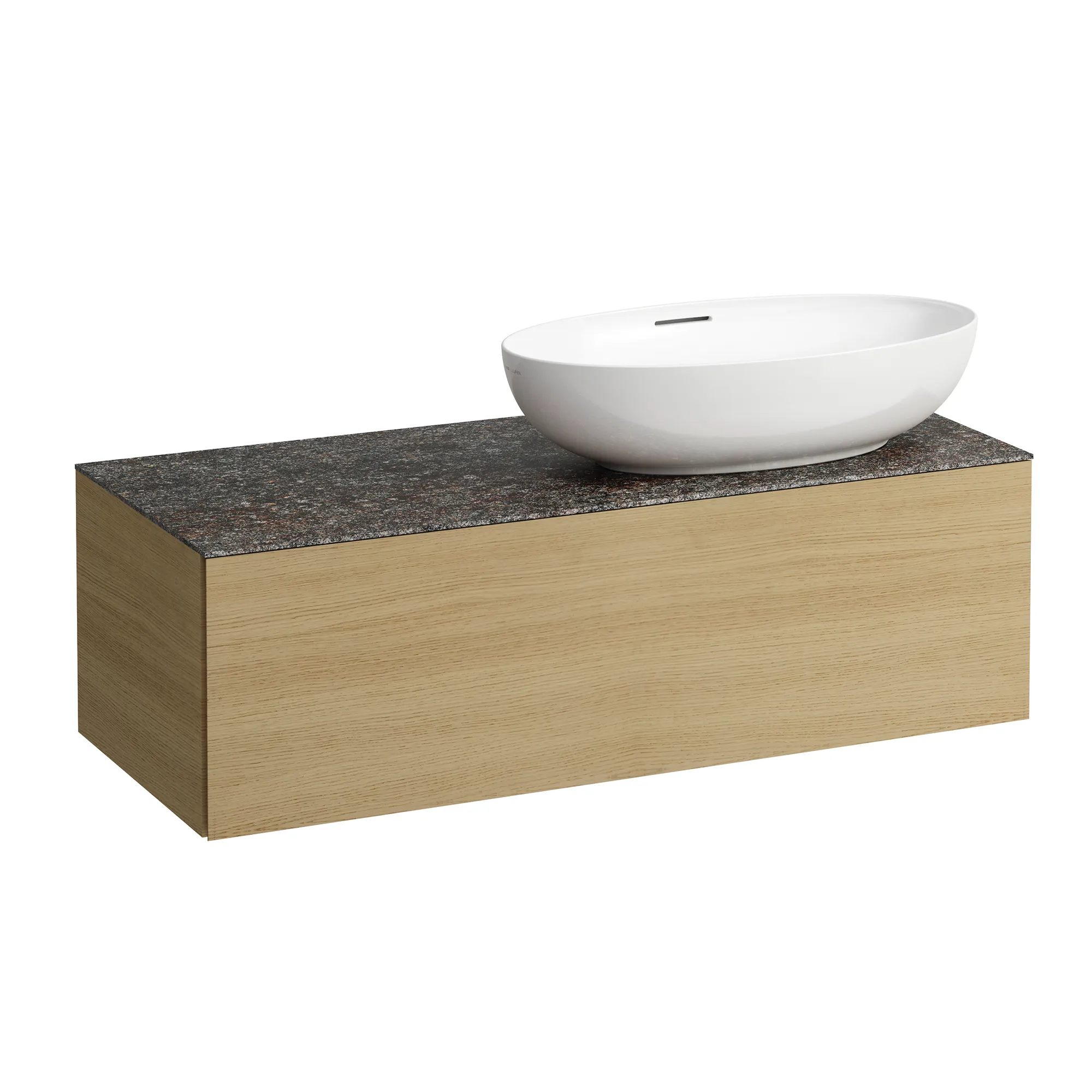 Laufen Schubladenelement „Ilbagnoalessi“ 1200 × 370 × 500 mm Eiche hell, ohne Hahnlochbohrung, rechts