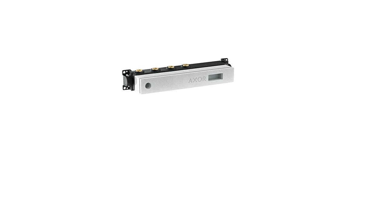 Hansgrohe AXOR Thermostatmodul Select - Grundkörper für 2 Verbraucher, Rp 3/4, DN15/DN20, horizontale Montage, schallentkoppelt, Einbautiefe 94–122 mm