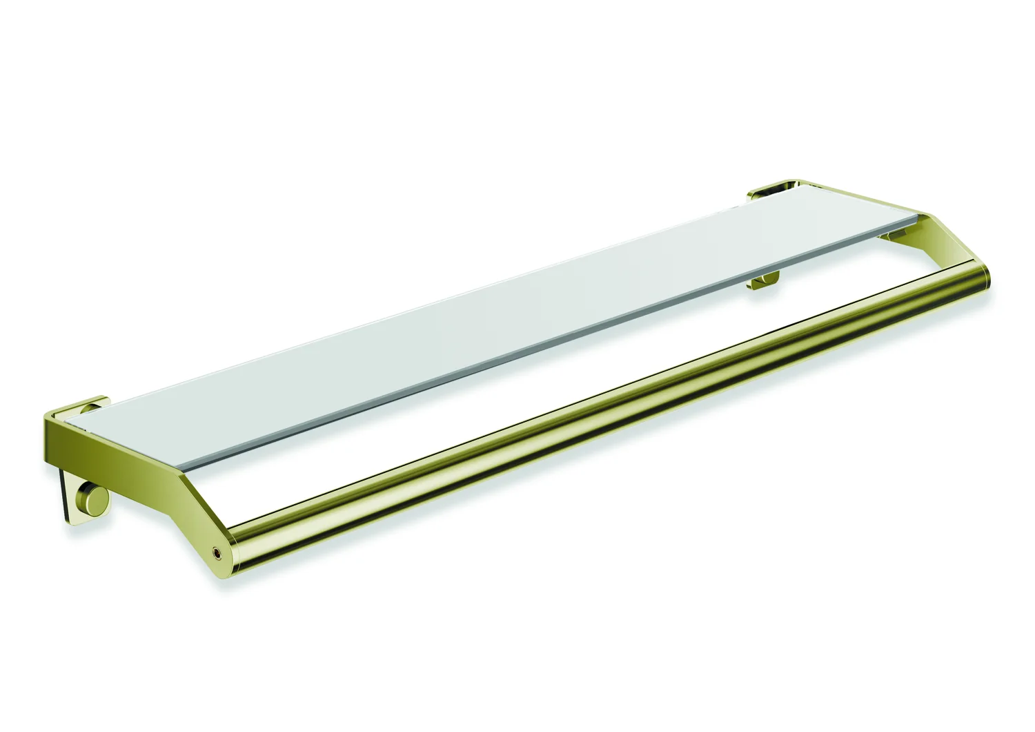 Ablage mit Haltegriff des Systems 900, Edelstahl, PVD, Glasplatte mit Splitterschutzfolie, weiß hinterlackiert, 720 mm breit, 70 mm hoch, 188 mm tief, in Farbe CK (Messing glänzend) Ablage mit Haltegriff des Systems 900, Edelstahl, PVD, Glasplatte mit Splitterschutzfolie, weiß hinterlackiert, 720 mm breit, 70 mm hoch, 188 mm tief, in Farbe CK (Messing glänzend)