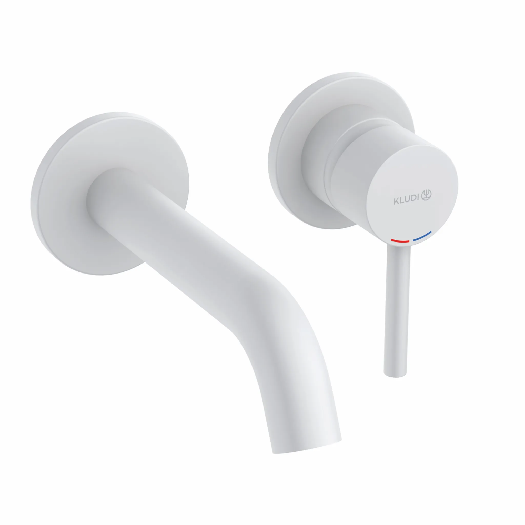 Kludi BOZZ WT-2LOCH-WAND-EHM, Unterputz-Waschtisch-Einhandmischer, mattweiß