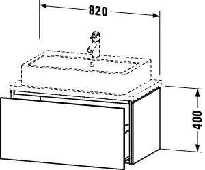 Duravit Waschtischunterschrank wandhängend „L-Cube“ 82 × 40 × 47,7 cm