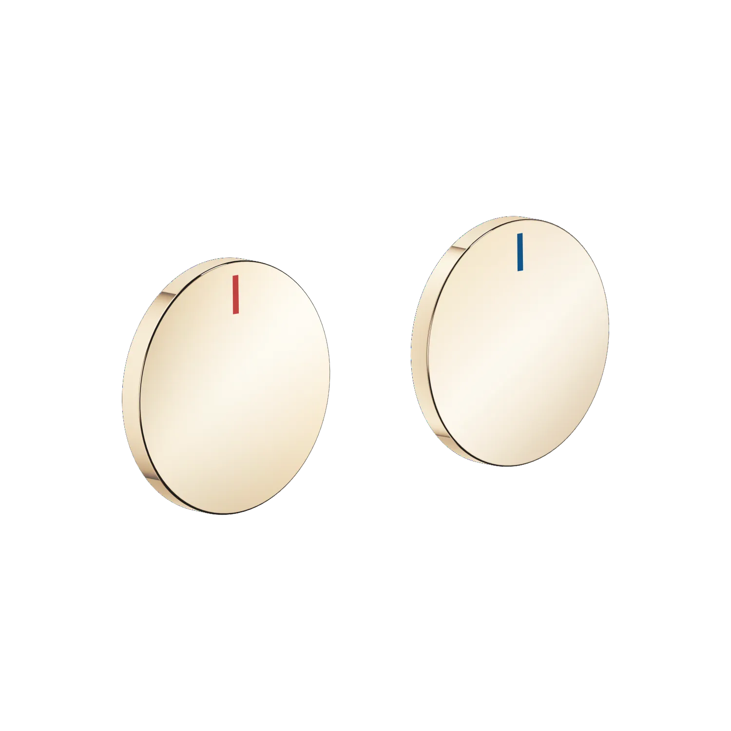 Dornbracht CYO Set Griffeinsatz rot & blau - Messing (23kt Gold), für Waschtisch-Dreilochbatterien und Wannen-Fünflochbatterien