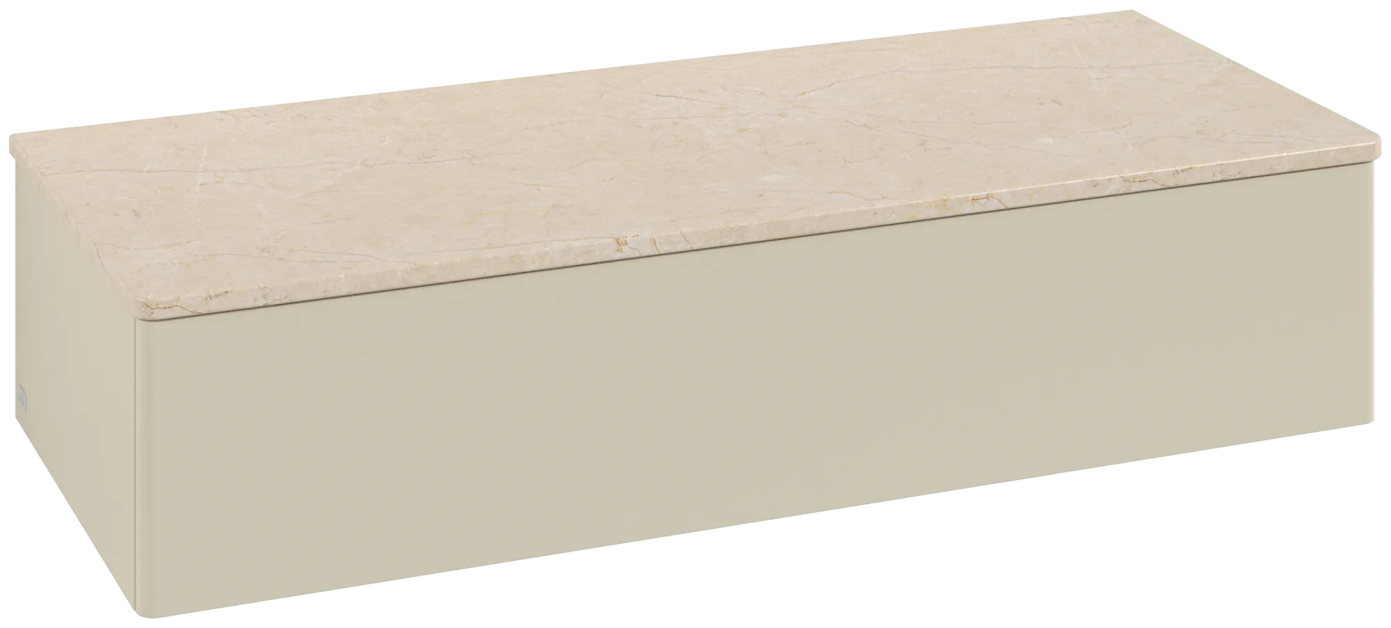 Villeroy & Boch Antao Sideboard L41, 1200x268x500mm, Silk Grey Matt Lacquer / Botticino