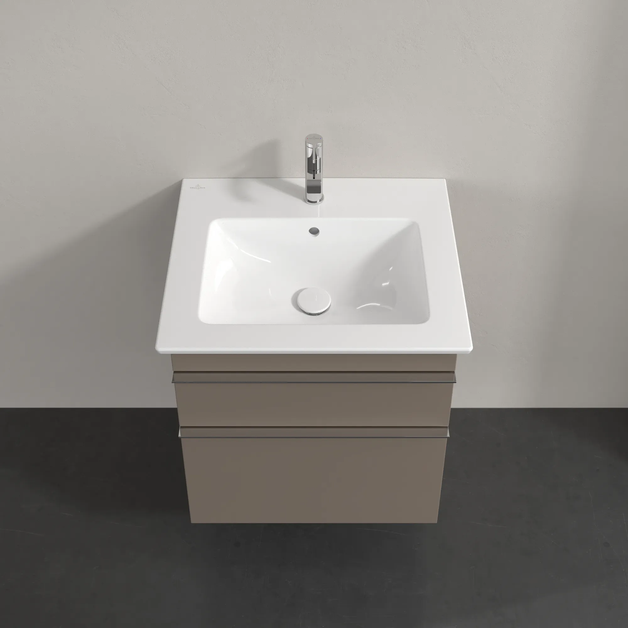Villeroy & Boch Waschtischunterschrank „Venticello“ für Schrankwaschtisch 553 × 590 × 502 mm Taupe, für Becken mittig