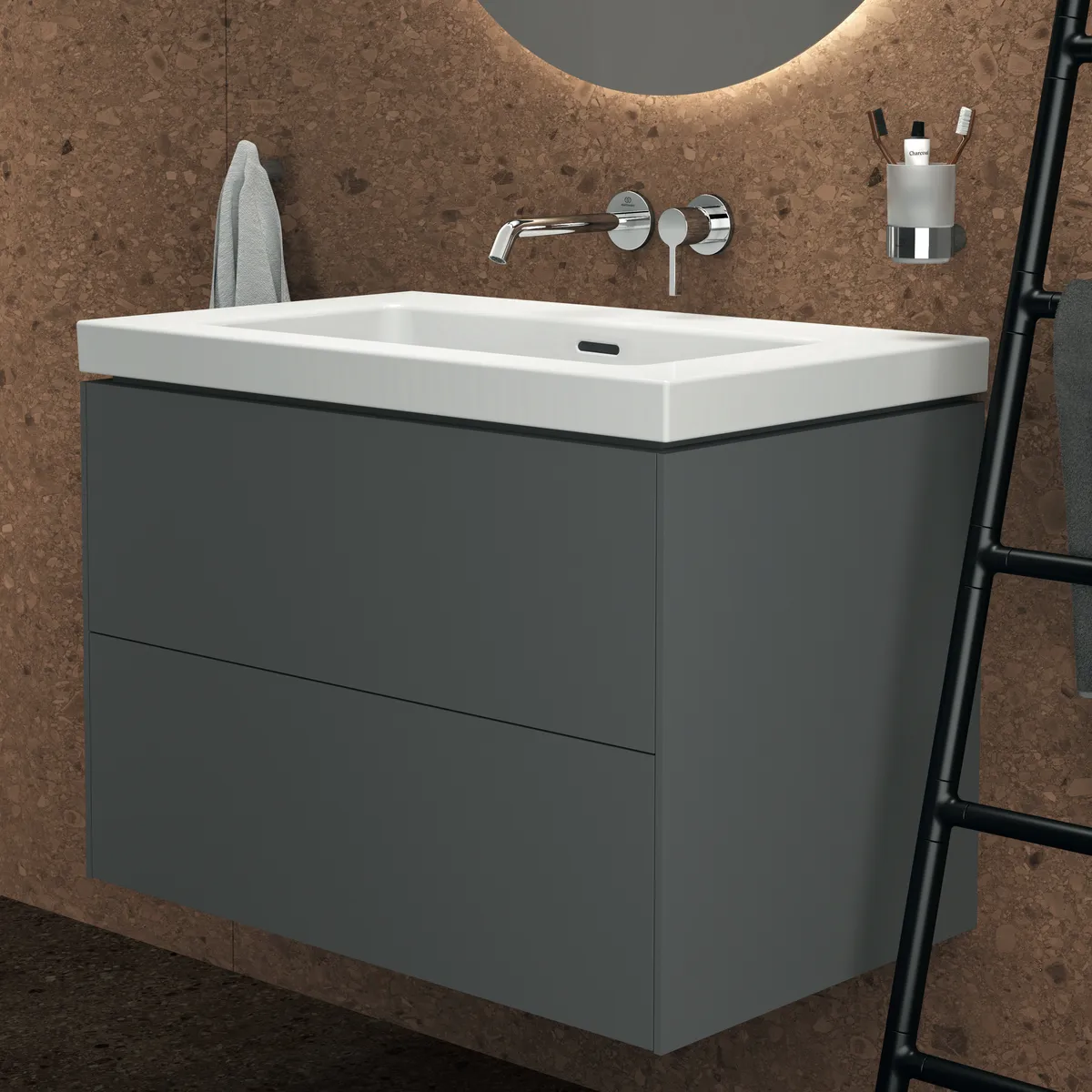 Ideal Standard Wand-Waschtischarmatur Joy Arm, runde Rosette, 220mm Ausladung, Chrom Ideal Standard Wand-Waschtischarmatur Joy Arm, runde Rosette, 220mm Ausladung, Chrom