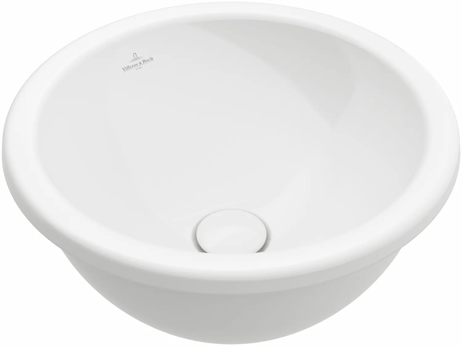 Villeroy & Boch Einbauwaschtisch aus TitanCeram „Loop & Friends“ ohne Hahnlochbohrung, ⌀ 390 mm, ohne Hahnlochbohrung in Weiß Alpin Villeroy & Boch Einbauwaschtisch aus TitanCeram „Loop & Friends“ ohne Hahnlochbohrung, ⌀ 390 mm, ohne Hahnlochbohrung in Weiß Alpin