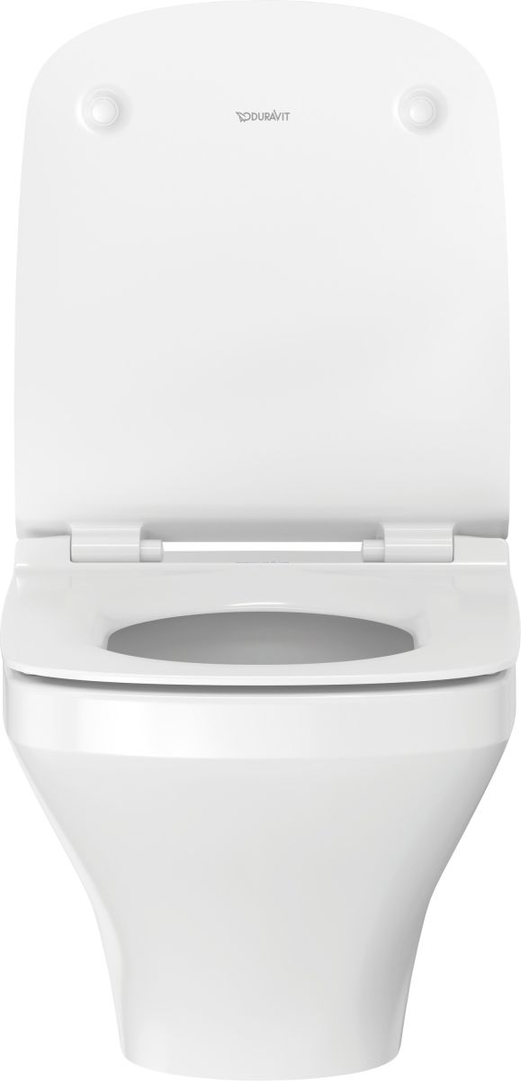 Set Wand-Tiefspül-WC „DuraStyle“ 37 × 35 × 54 cm ohne Spülrand, Befestigung sichtbar mit Duravit WC-Sitz „DuraStyle“ 35,9 × 43,3 × 4,3 cm SoftClose