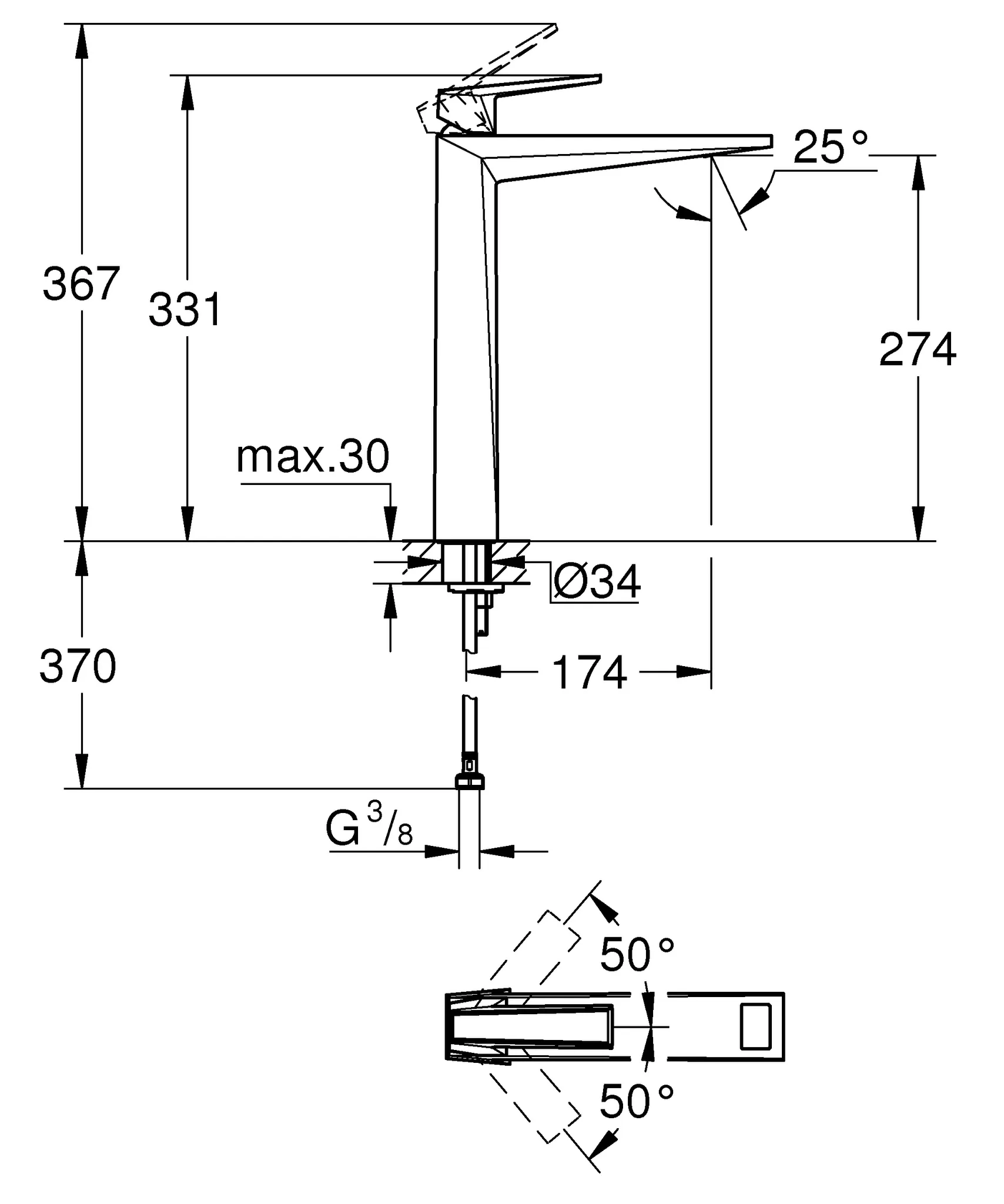Grohe Allure Brilliant Private Collection Einhand-Waschtischbatterie 24419, XL-Size, Griff mit Vanilla Noir Caesarstone Einlagen, chrom Grohe Allure Brilliant Private Collection Einhand-Waschtischbatterie 24419, XL-Size, Griff mit Vanilla Noir Caesarstone Einlagen, chrom
